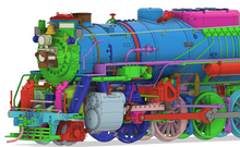 Load image into Gallery viewer, Nickel Plate Road Class S-2 2-8-4 Berkshire Steam Locomotive Era: 1950's NKP Shops Bell Mount (Multiple Roadnumbers)