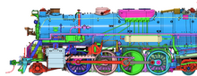 Load image into Gallery viewer, HO Scale Nickel Plate Road Class S-2 2-8-4 Berkshire Steam Locomotive Road #765 Era: Modern Day Without Mars Light