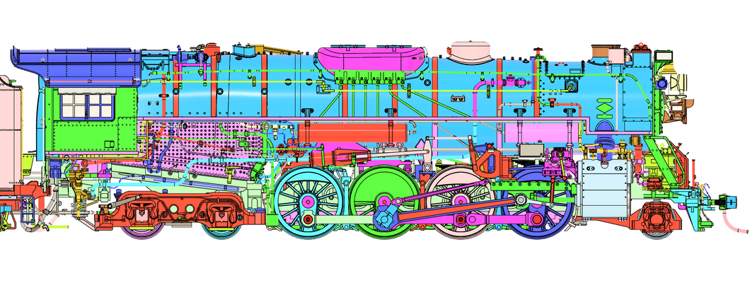 Nickel Plate Road Class S-2 2-8-4 Berkshire Steam Locomotive Road #759 Era: 1960's/1970's Excursion